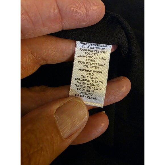 Loft Women's Size Medium Black Lined Chevron Embroidered Mini Dress - Picture 4 of 7